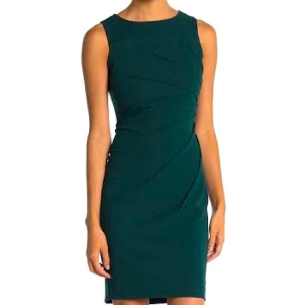 ✨CALVIN KLEIN Starburst Sheath Dress Green Size 2